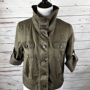 Ann Taylor Loft Brown Lightweight Jacket Top Med